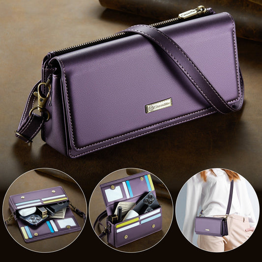 New Women's 3 in 1 RFID Blocking Crossbody Handbags Zipper Wallet Phone Bag