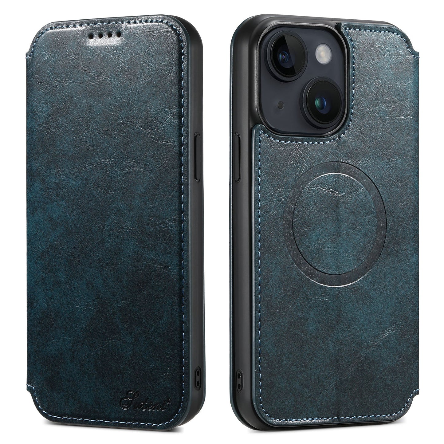 New Leather Card Holder Wireless Charging Phone Case for iPhone 16 Pro Max