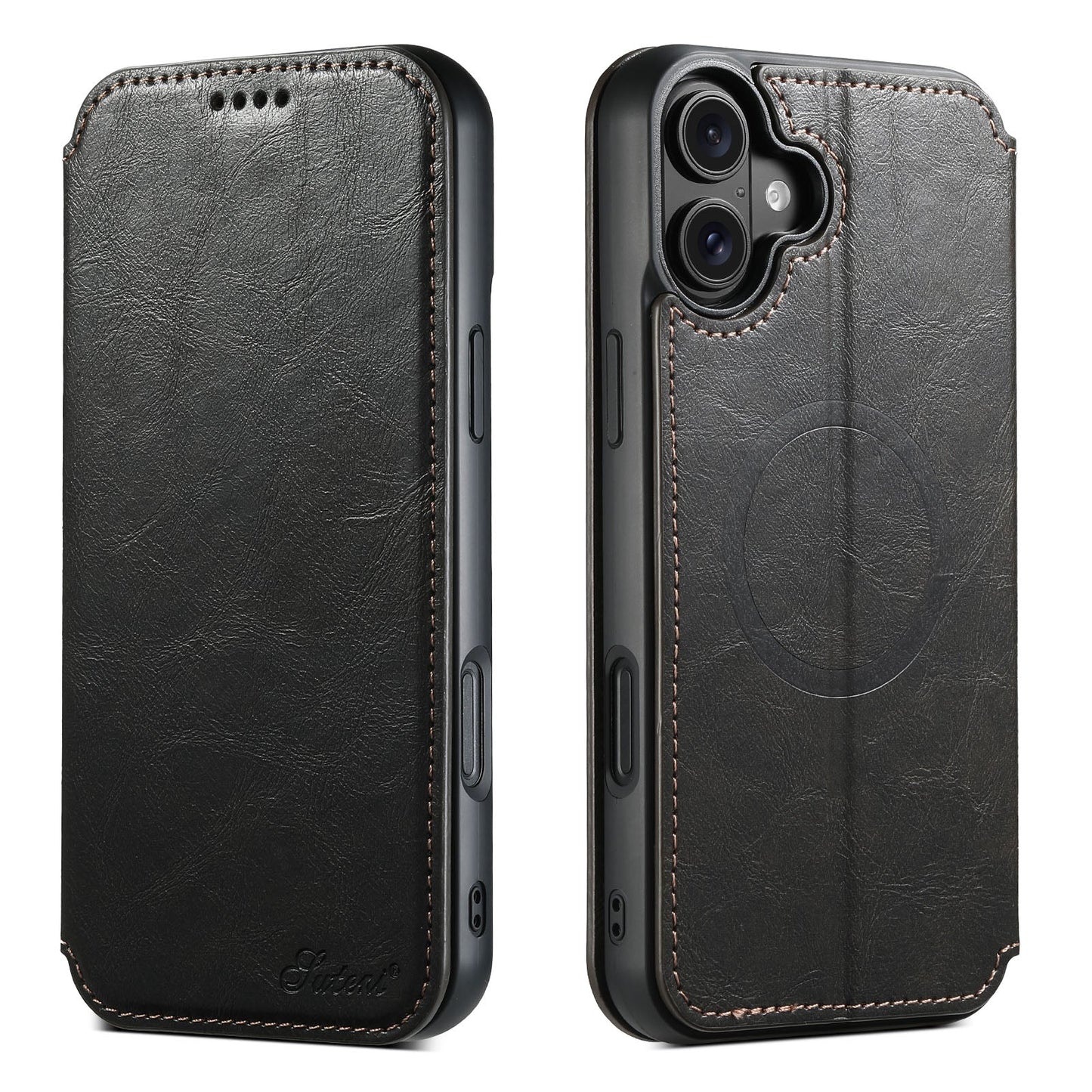 New Leather Card Holder Wireless Charging Phone Case for iPhone 16 Pro Max