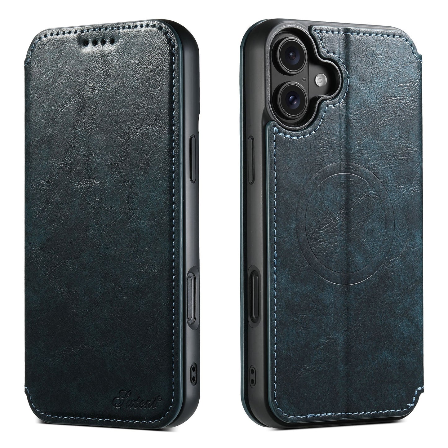 New Leather Card Holder Wireless Charging Phone Case for iPhone 16 Pro Max